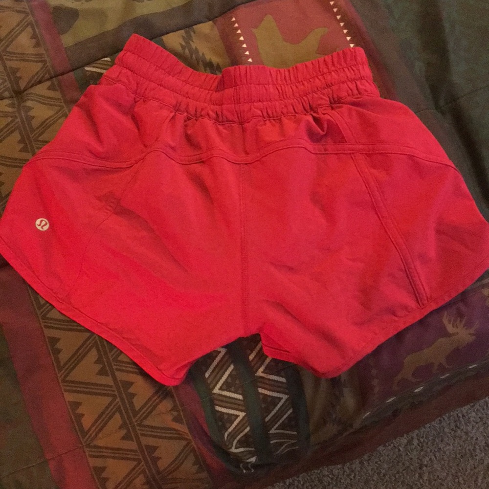 lululemon red hotty hot shorts